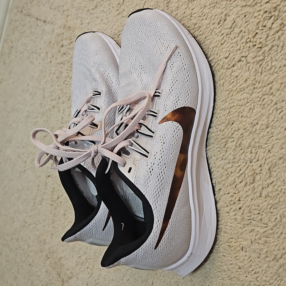 Nike Shoes | Nike Pegasus 36 Women's Running Shoes Size 8 White Leopard